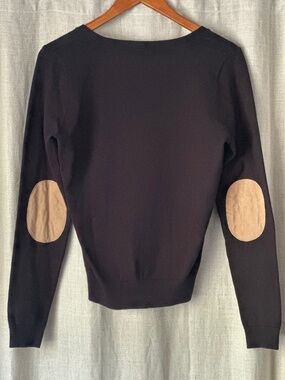 Black Cardigan With Super Cute Elbow Patches.